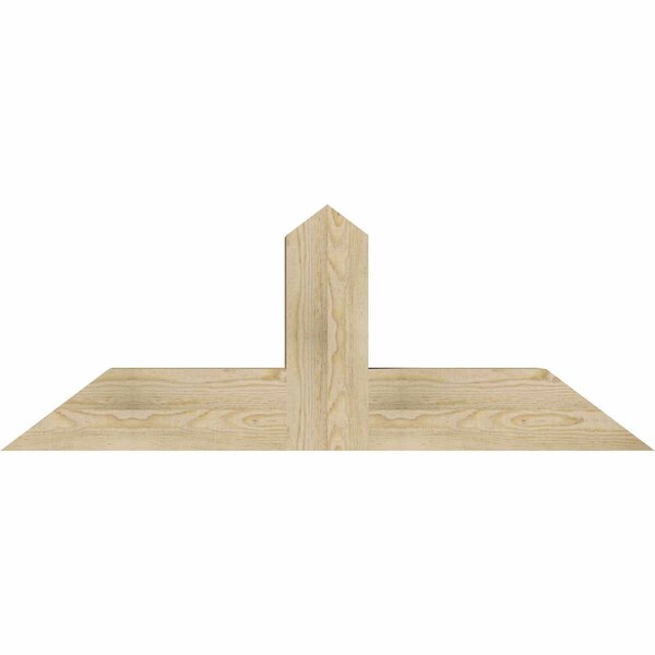 Ekena Millwork Portland Rough Sawn Timber Gable Bracket, Douglas Fir, 48"W x 18"H x 6"D x 6"F, 9/12 Pitch GBW048X18X0606POR00RDF - main